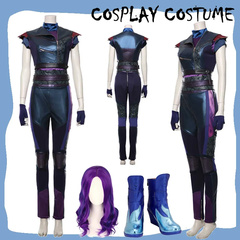 Potomkovia Mal Cosplay kostým 2024 film zdedescendenced Rise Red Road Play Ženy Rukavice košele nohavice oblečenie Halloween Suits topánky