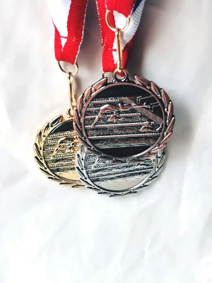 Potápanie medaily Medal School Game Medal Gold Silver Bronze Motion, Honor Communication Schopnosť/sebavedomie Vývoj 50 mm
