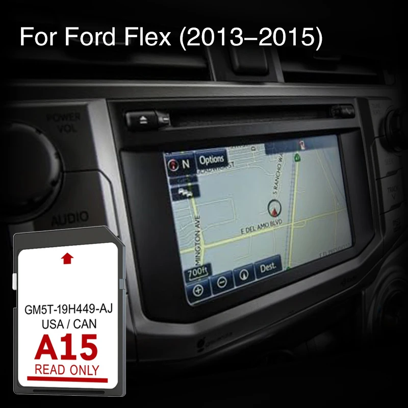 Použite pre Ford Flex 2013 2014 2015 Cover USA Tracking Tracking GPS aktualizácia Navi Systém SAT NAV karta