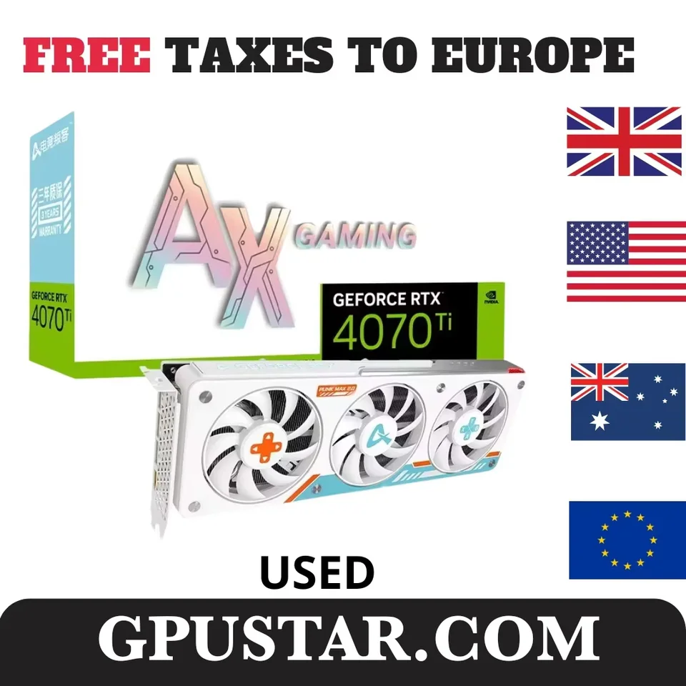 Použité AX Gaming RTX 4070 RTX 4070TI RTX3070TI RTX 4060 RTX 4060TI RTX 4080 GRAFICKÁ KLASNÍKA KLIZIKÁ PACA DE VIDEO NVIDIA GDDR6X