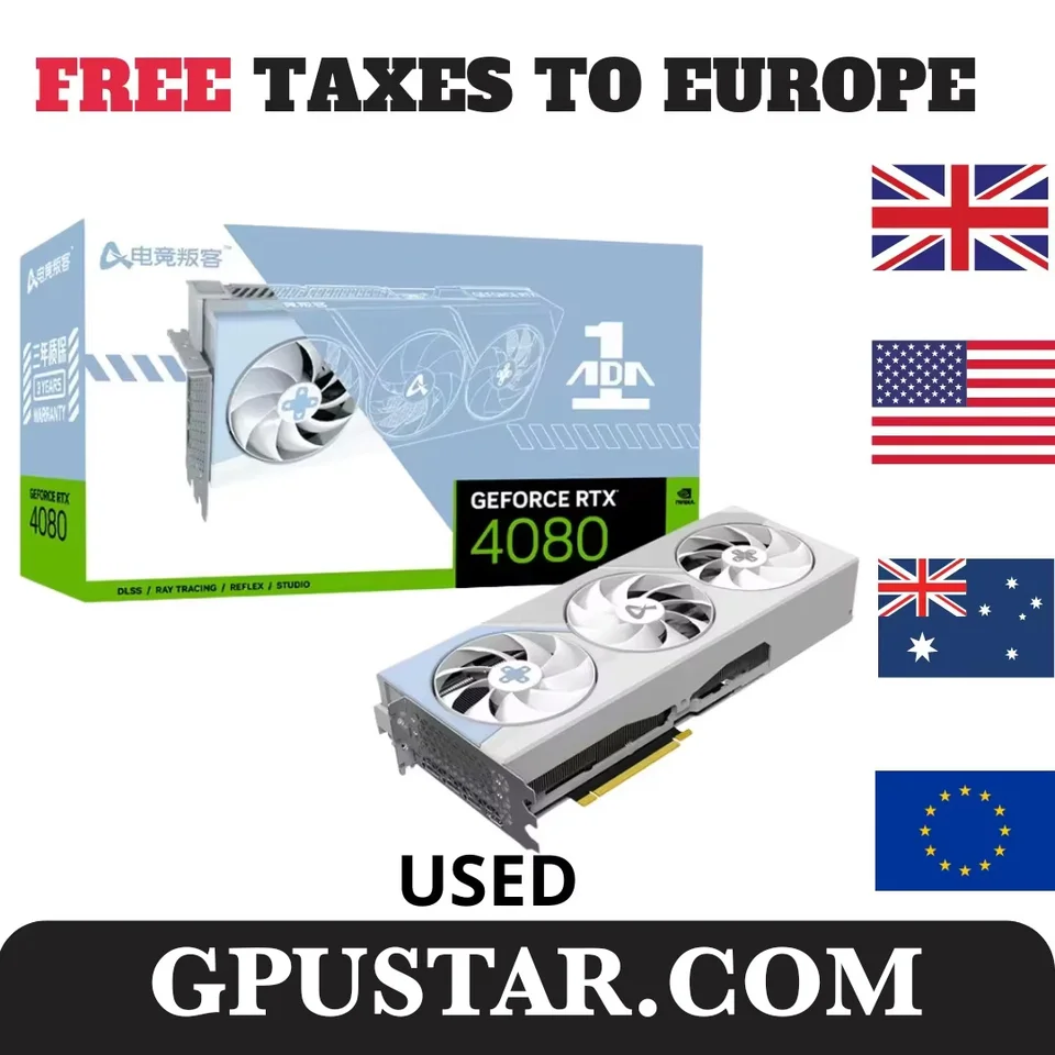 Použité AX Gaming RTX 4070 RTX 4080 RTX 4060 TI Grafická karta GDDR6X 256bit HDMI 2.1 16pin Gaming GPU WIKLE CARTS PLACA DE VIDEO