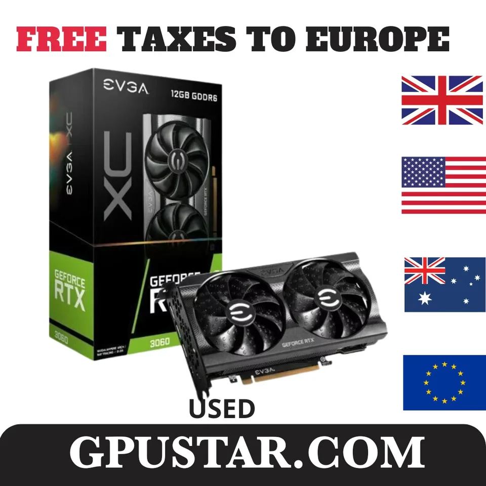 Použité EVGA GeForce RTX 3060 XC Black Gaming 12 GB Graphics Card Grafics Card