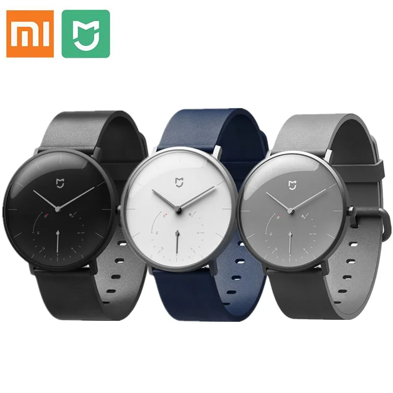 Použité Xiaomi Mijia Smart Quartz Watches 3ATM Vodotesný krokomer Bluetooth 4.0 MI Band 316L Steel Smartwatch Sync Sync Sync Time