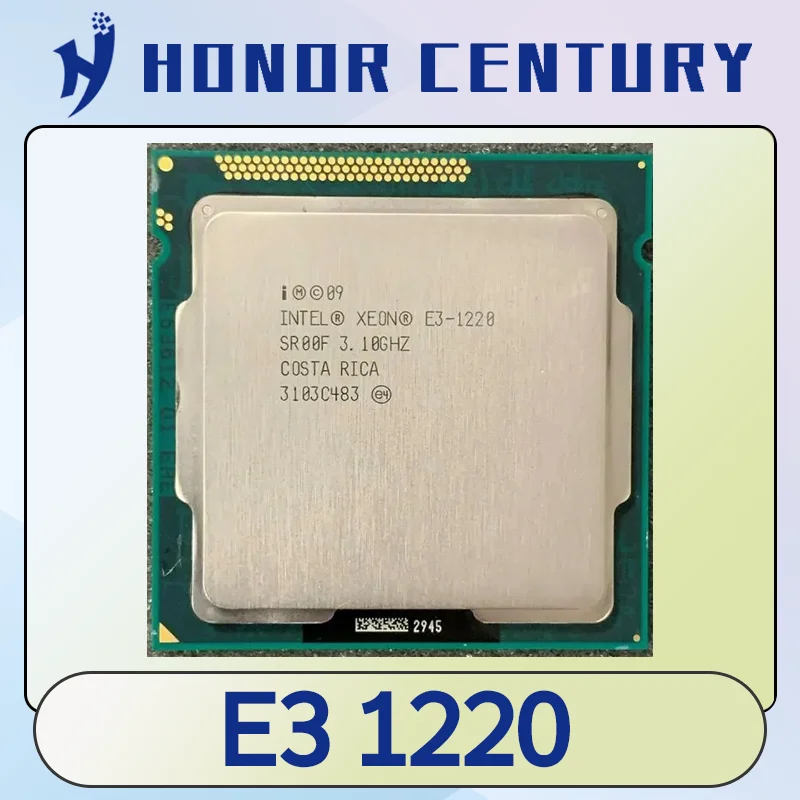 Použitý Xeon E3 1220 3,1 GHz 4 Core SR00F LGA 1155 procesor CPU