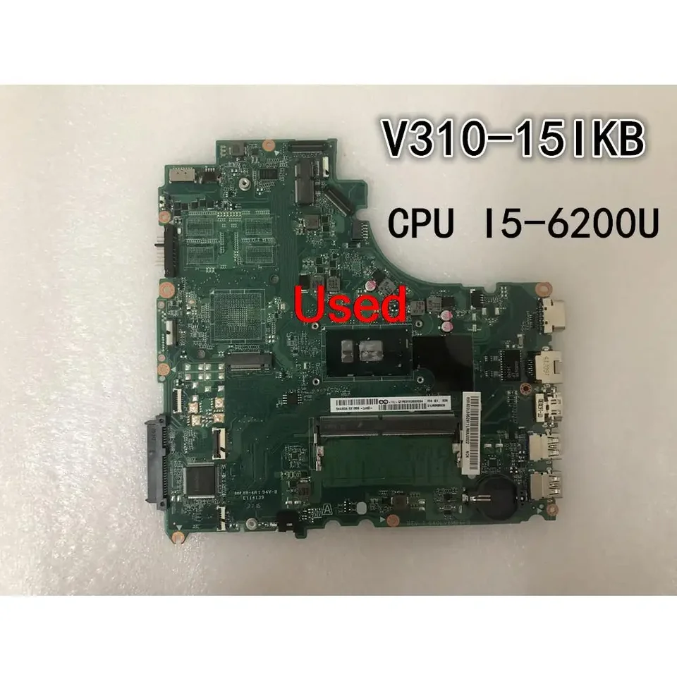 Používa sa na základnú dosku Lenovo v310-15ikb pre laptop základnú dosku CPU I5-6200U UMA FRU 5B20L59529 5B20L46739