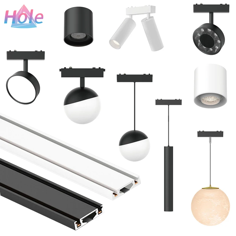 Povrchová montáž 6 mm ultra tenká magnetická dráha Svetlo Slim Skladacie výplň Moderné lineárne reflektor pre obývaciu izbu domáce lampy