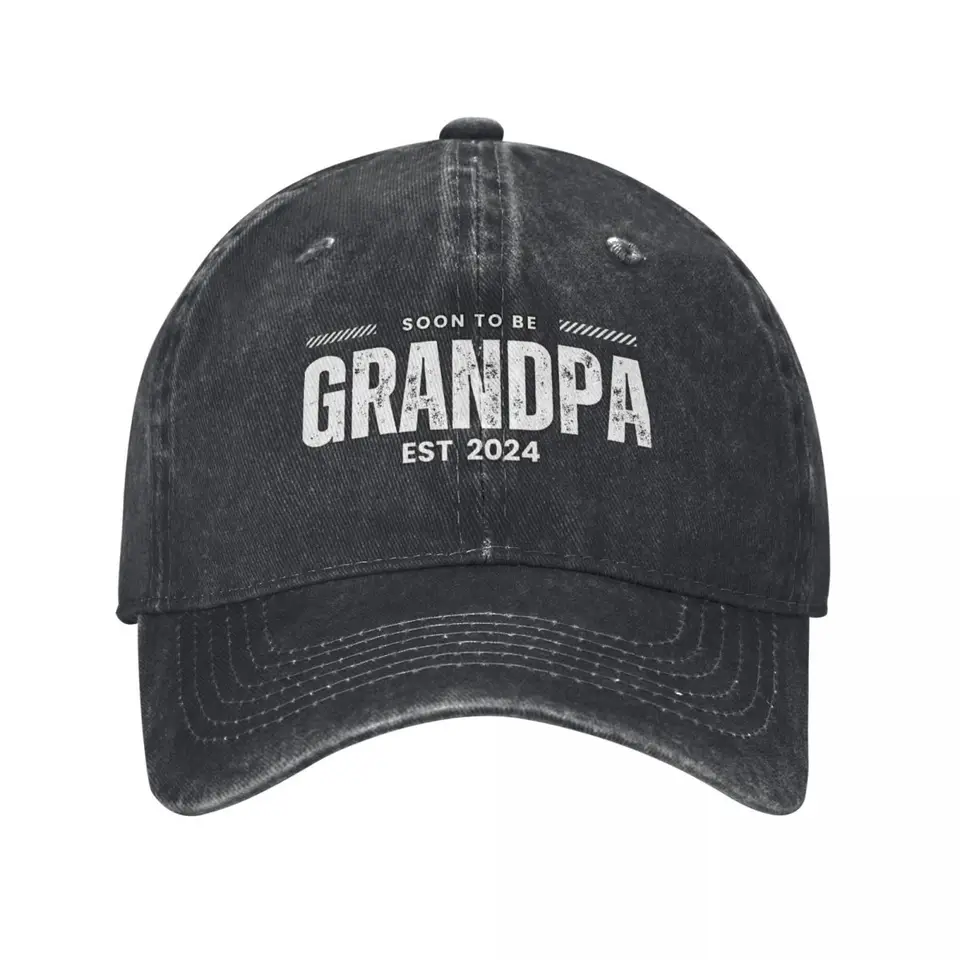 Povýšený na dedko 2024 GRANDPA 2024 Baseball Cap Novinný v klobúku luxusný muž klobúk golfové nosenie trucker klobúky pre mužov dámsky