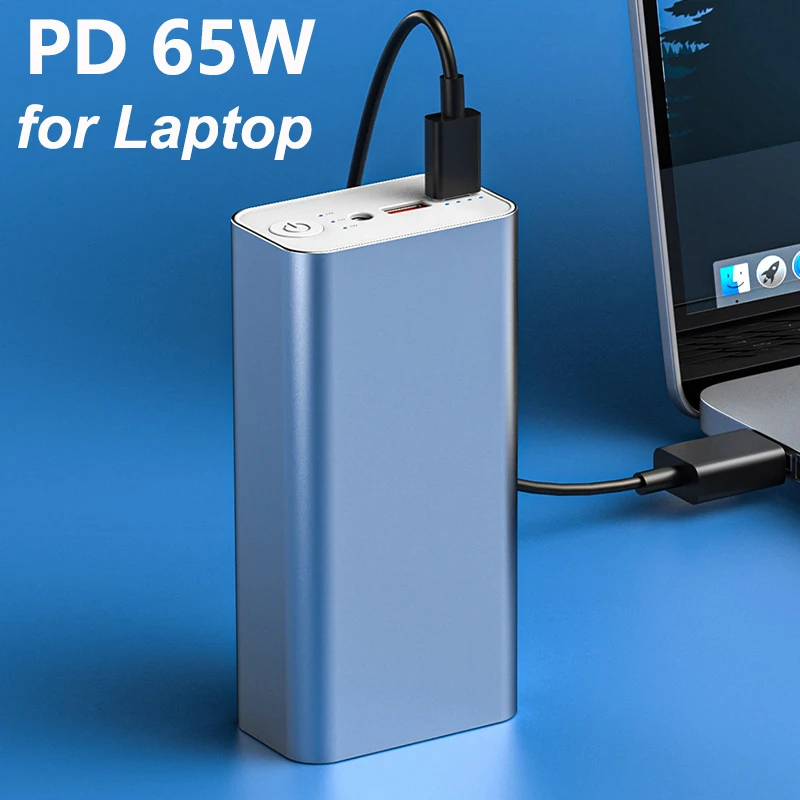 Power Bank 30000MAH s výstupom 76 W DC PD 65W Rýchle nabíjanie Powerbank pre iPhone Huawei Xiaomi Samsung Notebook Notebook PowerBank PowerBank