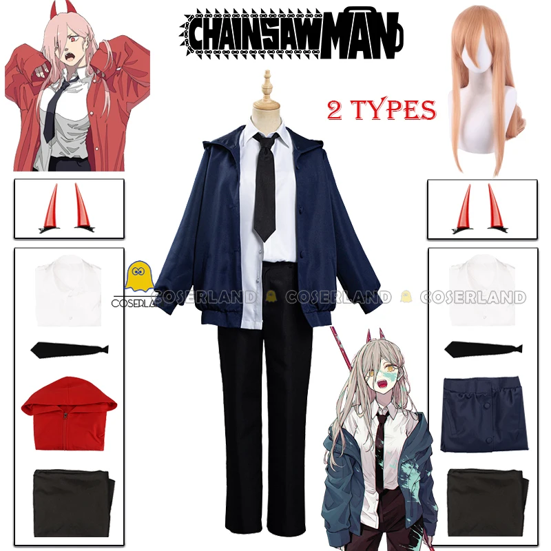 Power cosplay kostým parochňa anime cosplay modrá bunda Uniforma outfit Hoverov
