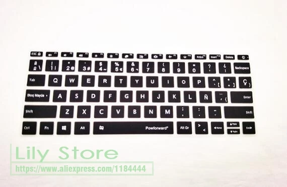 Powforward 12 13 15 palcový španielsky silikónový laptopový kryt Klávesnice pre prenos pre notebook Xiaomi Air 12.5 13.3 15.6 Pro Mi laptop