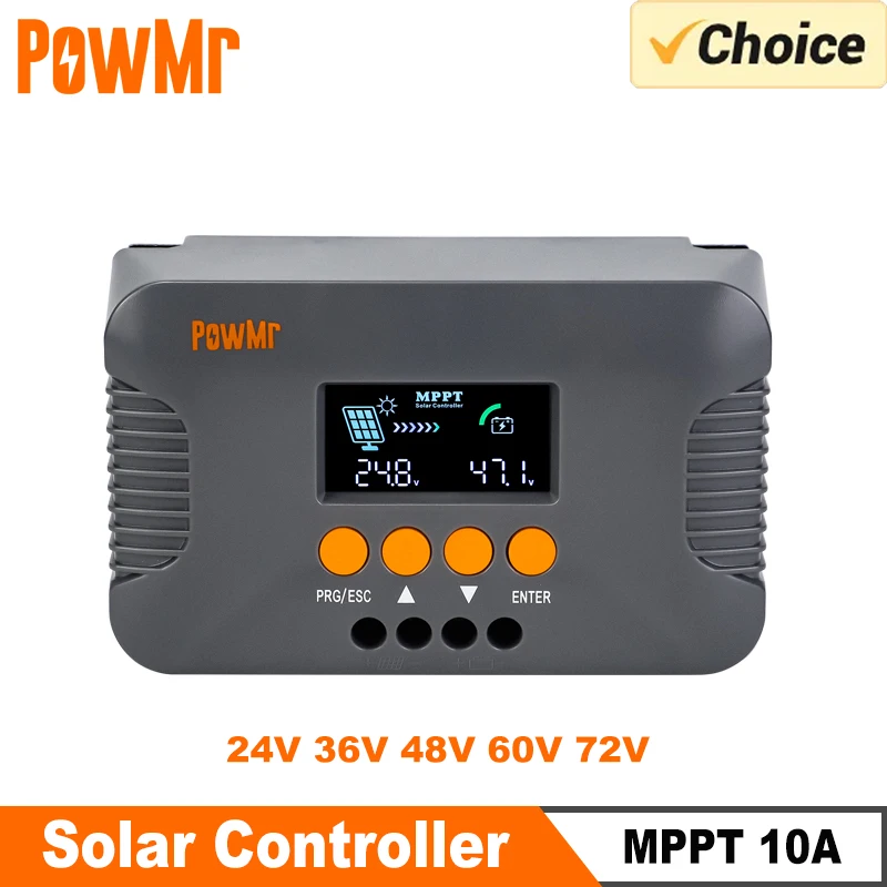 PowMR MPPT 10A Solárny poplatok Riadiaci regulátor 24V 36V 48V 60V 72V Solárny panel Solárny nabíjačku pre batériu LiFePo4 olovo-kyselin