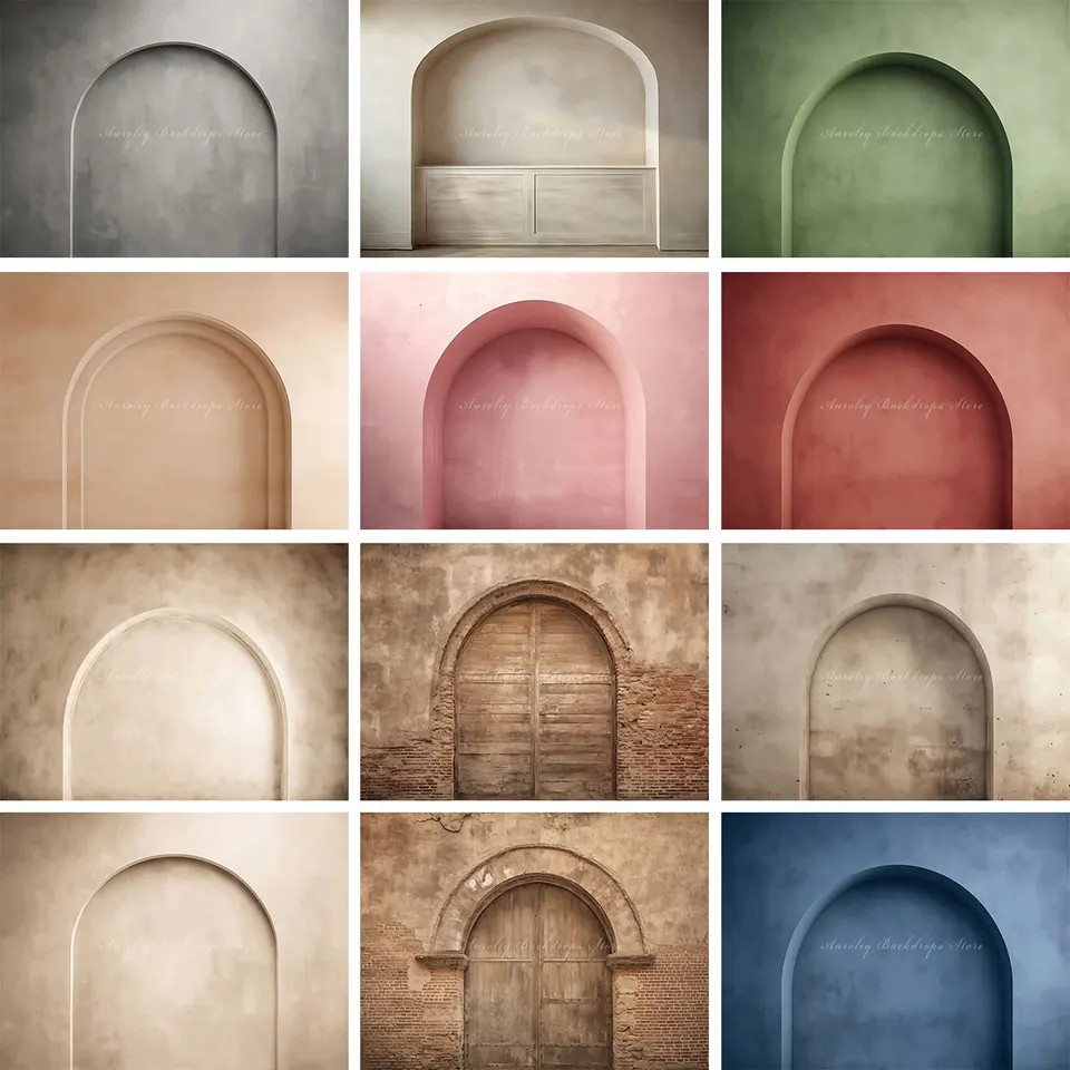 Pozadie oblúkových dverí Kids detské portréty Photography rekvizity klasická tehlová stena dospelé dieťa fotokall decors štúdio pozadie