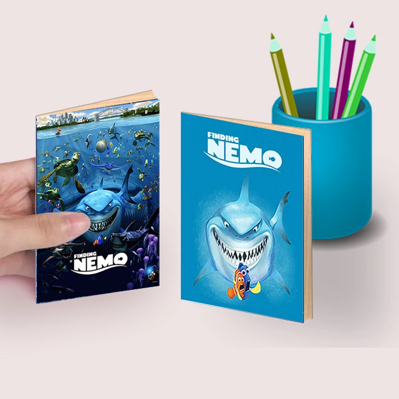 Poznámka A6 Notebook Poznámka - Nájdenie Nemo - Dory Marlin Turtle Art Citáty plagátu Cartoon Fish Shark Cast Diary Písanie podložky pre dieťa