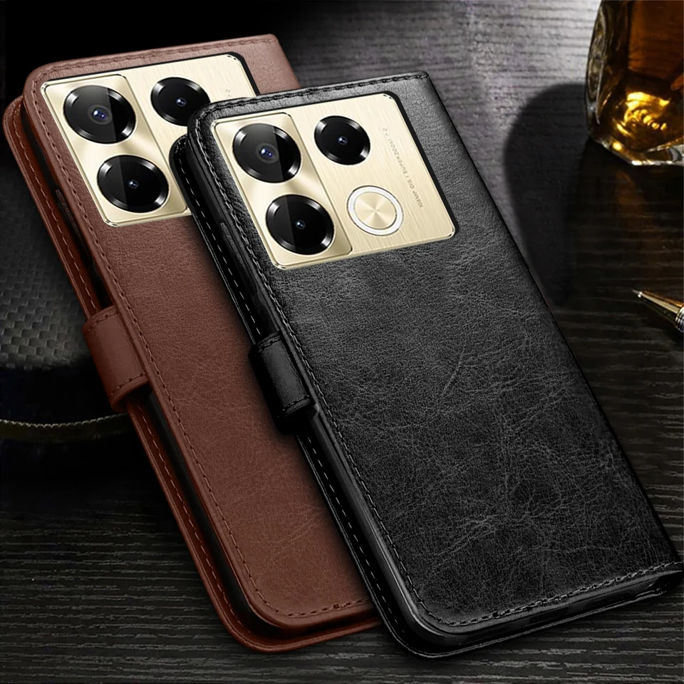 Poznámka40pro 4G 5G Case Book Style Leather Flip Wallet Cover pre Infinix Note40 Poznámka 40 Pro Plus Pro+ 5G Magnetic Book Stand Coque Coque