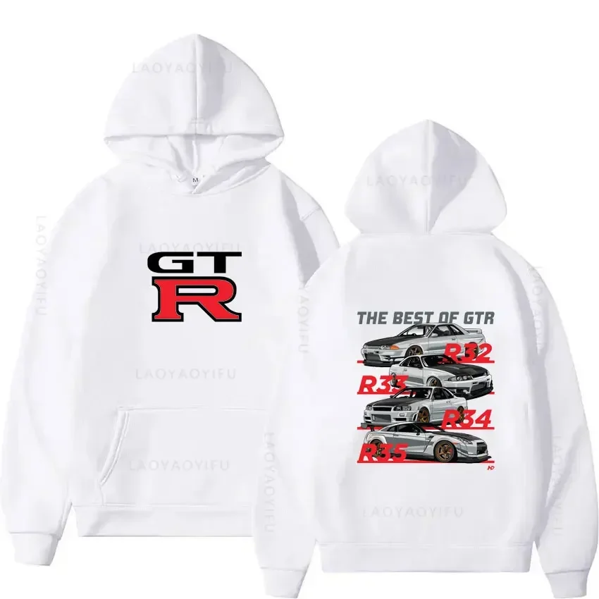 Počiatočné d GTR Skyline R34 Pulloves Nové mikiny a mikiny muži a kapucňa Y2K Graphic Hoody Pánske oblečenie jesenné základy