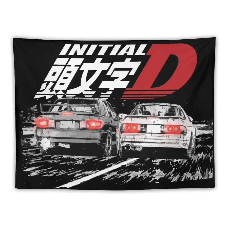 Počiatočné D - Mountain Drift Racing Tandem Takahashi FC vs Kyoichi Sudo Evo Empire Tapestry Kawaii Room Decor Custom Tapestry