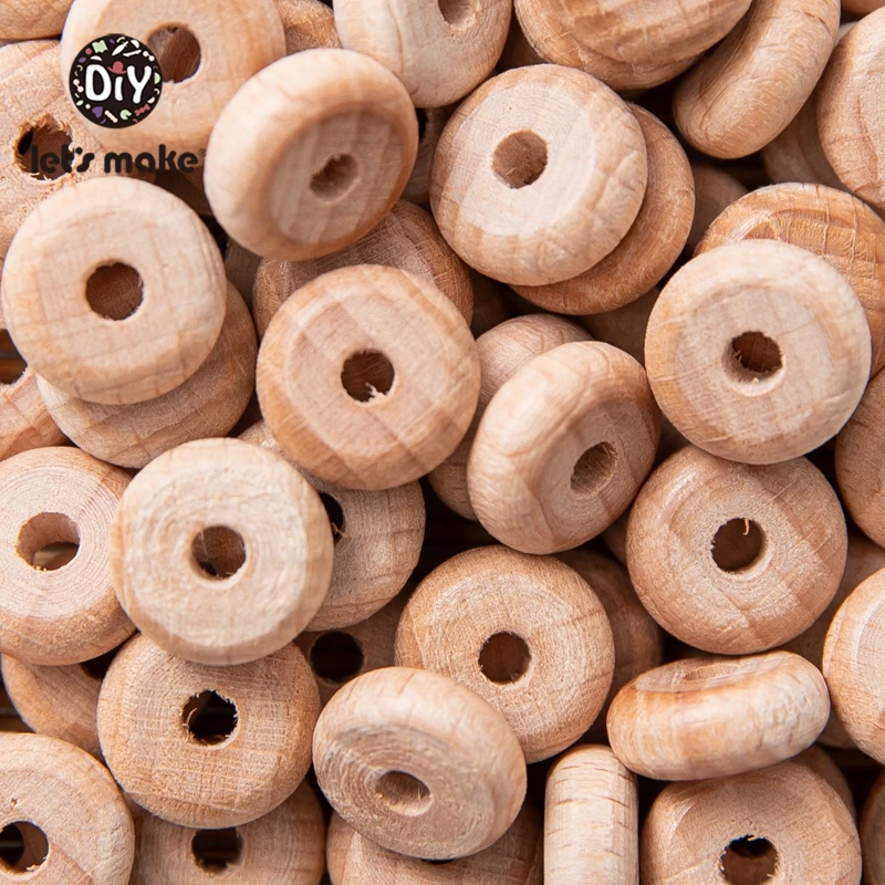Poďme si vyrobiť 50 mm 10 mm bukový abacus korálky drevené korálky Náhrdelník