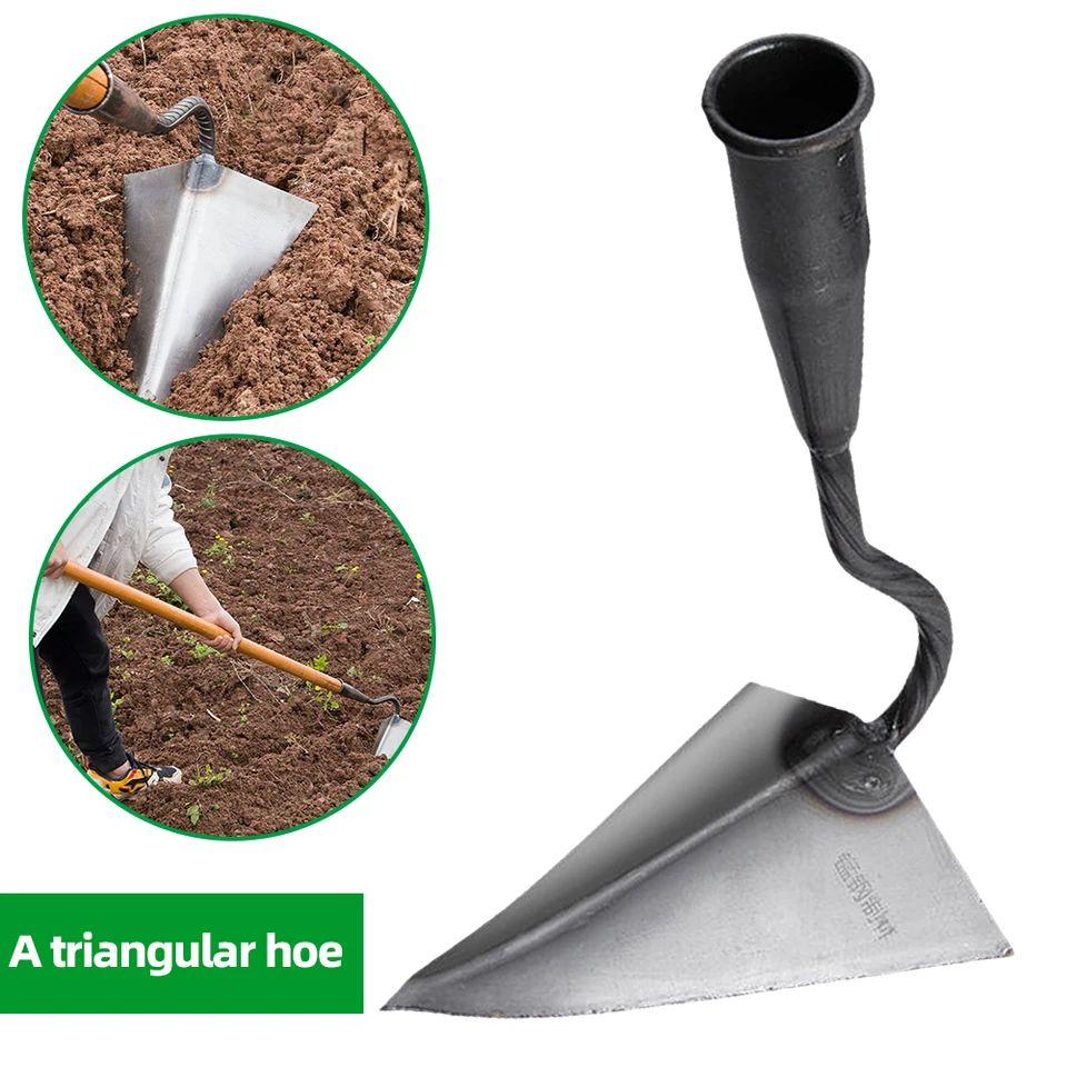 Poľnohospodárske náradie Hoes Triangle Small Tip Hote Orwing Hote Ručne pluh/manuálny pluh Rake Hote Hoe pre pestovanie rastlinnej pestovania v domácnosti