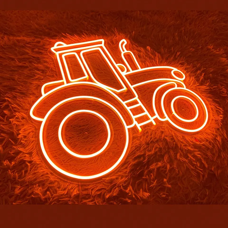 Poľnohospodársky traktor neónové podpisy Farm Wall Decor Decor Custom Business Obchod Farmhouse Wall Hnaing Darče