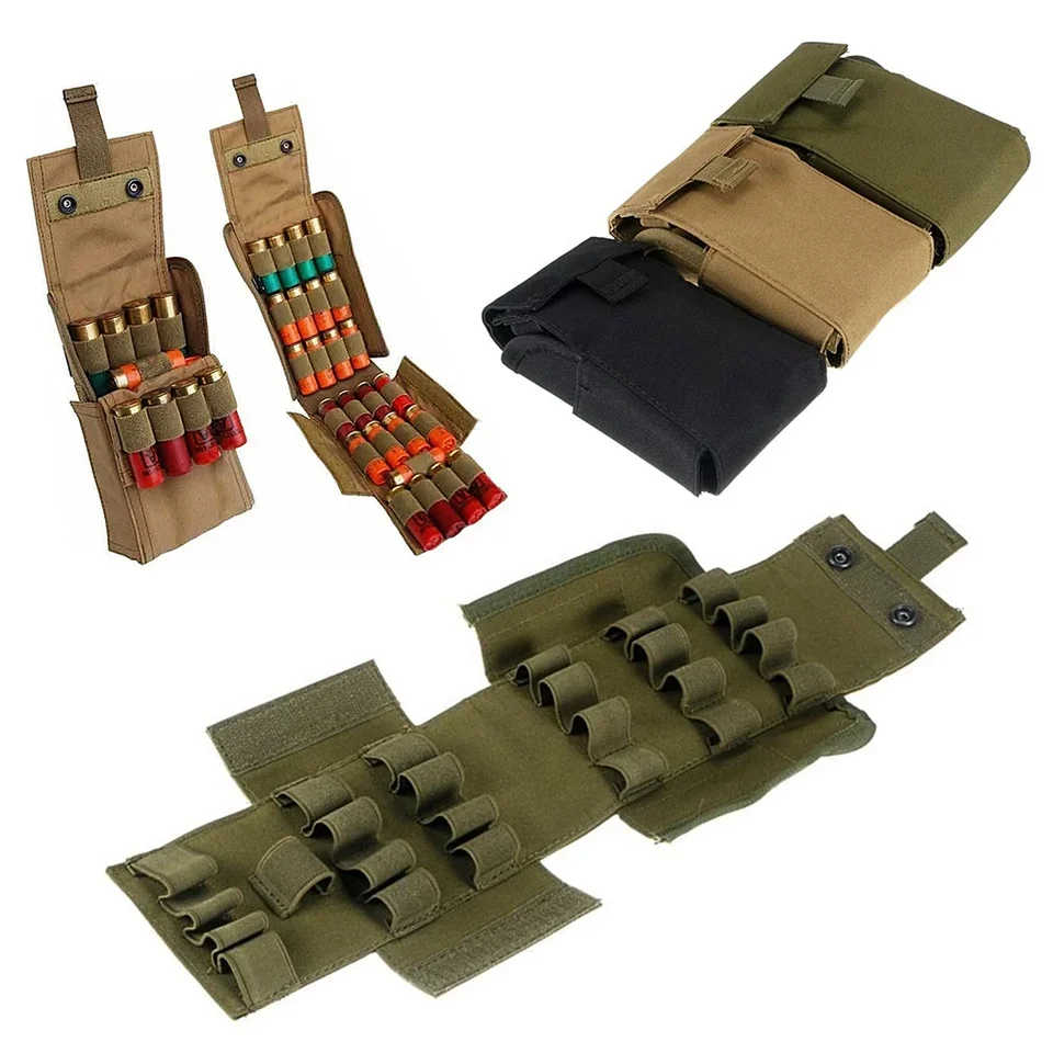 Poľovné munície tašky Molle 25 Round 12ga 12 Gauge Ammo Shells Reload Magazine Vrecká Molle Tactical Bag
