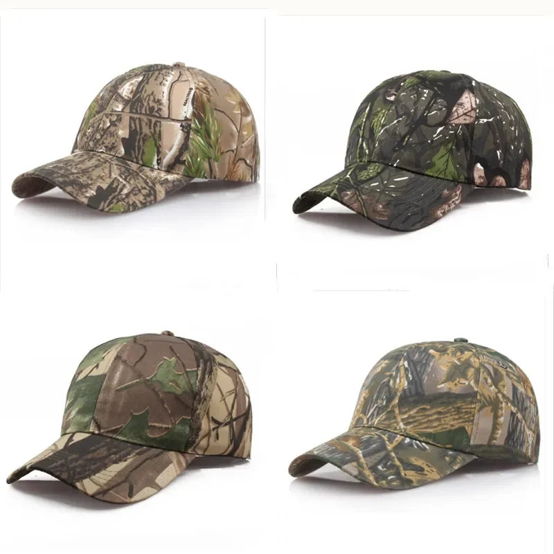 Poľovné čiapky Rýchle suché priedušné kamuflážové tlače baseballové čiapky vonkajšie kempingy Men ženy Camo Cap UV ochrana letný slnečný klobúk