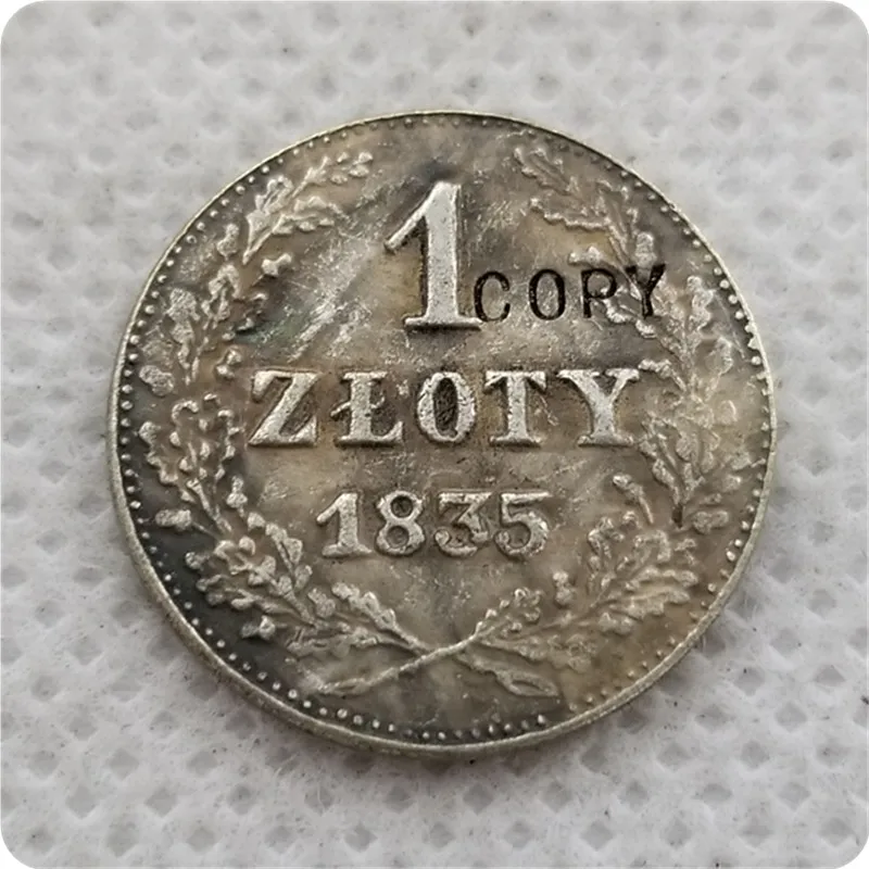 Poľsko: 1 Zloty 1835 WMK Copy Coin Pamätné mince-Mince Mince Colins Coliny