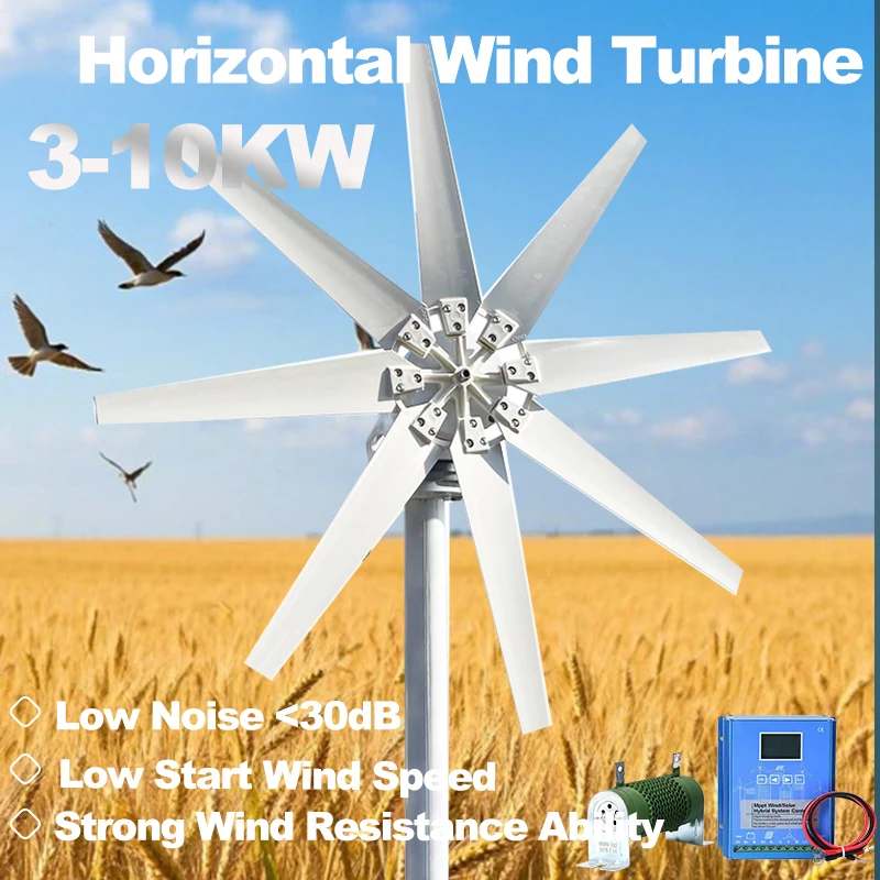 Poľsko 5000 W Horizontálne veterné turbíny Generátor Free Energy Energy VEĽKOU AKVODNÁ PREVÁDZKA DOMÁCNA Kit