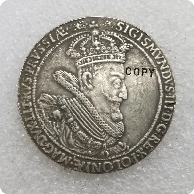 Poľsko Súčasné medaille Sigismund III Vasa Danzig Copy Pamätné mince-Zberateľné mince Mince Mince Zberateľné mince