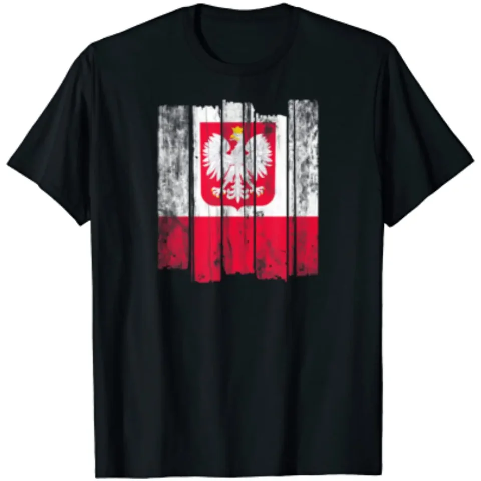 Poľská poľská tričká Tričko 100% bavlnená letná leto s krátkym rukávom Tričko Tričko S-3XL