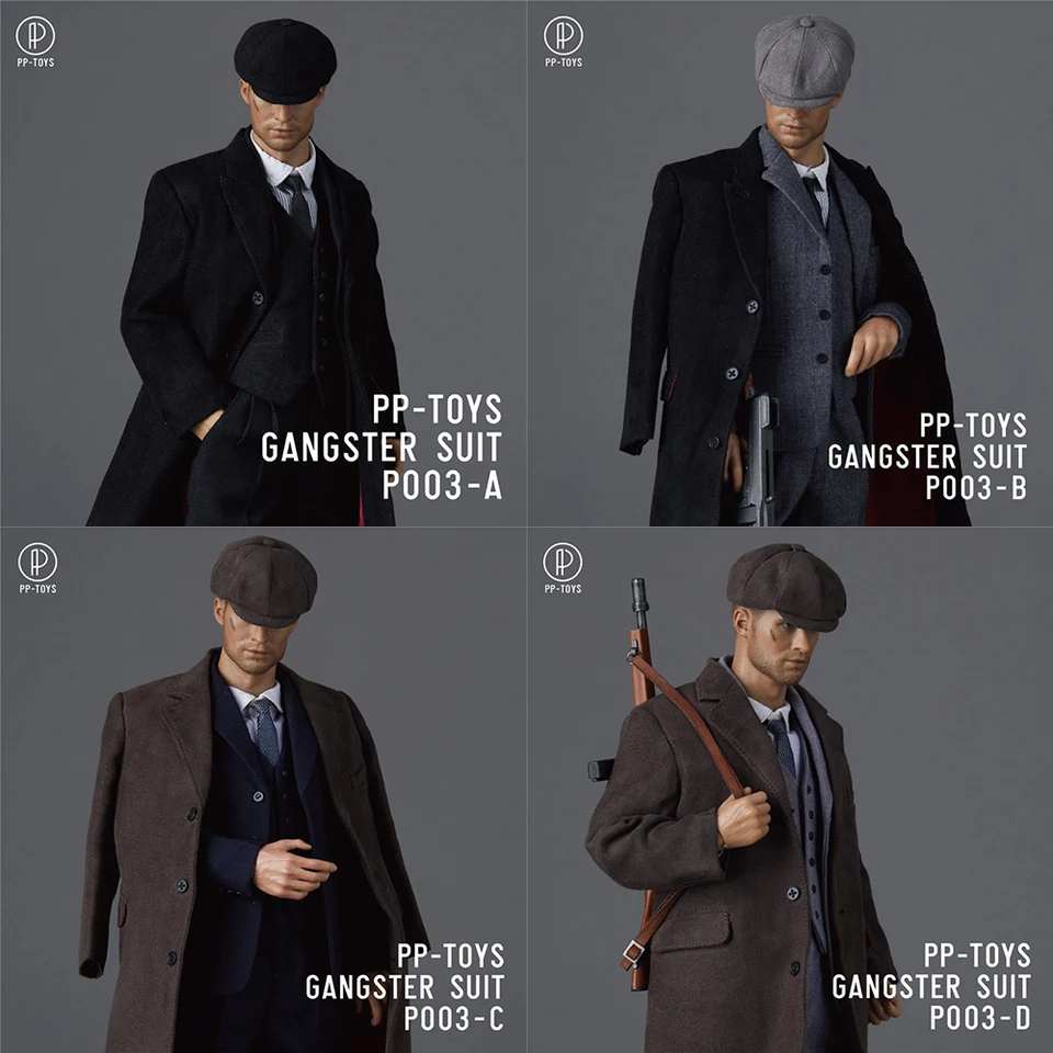 PP-TOYS P003 1/6 SACE MELO SOLDIER Britský gangster gentleman Retro Suit Set Cap Cap topánky pre 12 '' akčné figuríny pre bábiky