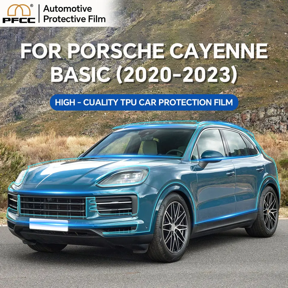 PPF TPU pre Porsche Cayenne Basic 2024-Up Film Film Presut Car Body Sticker Clear Kit Bra Transparentný film