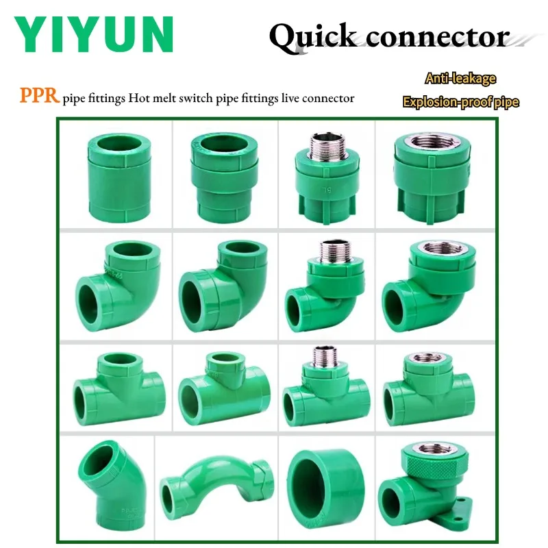 PPR potrubné armatúry horúceho spínaču Pipe Pipe Live Connector 1/2 palca 3/4 palca kĺbový pneumatický nástroj