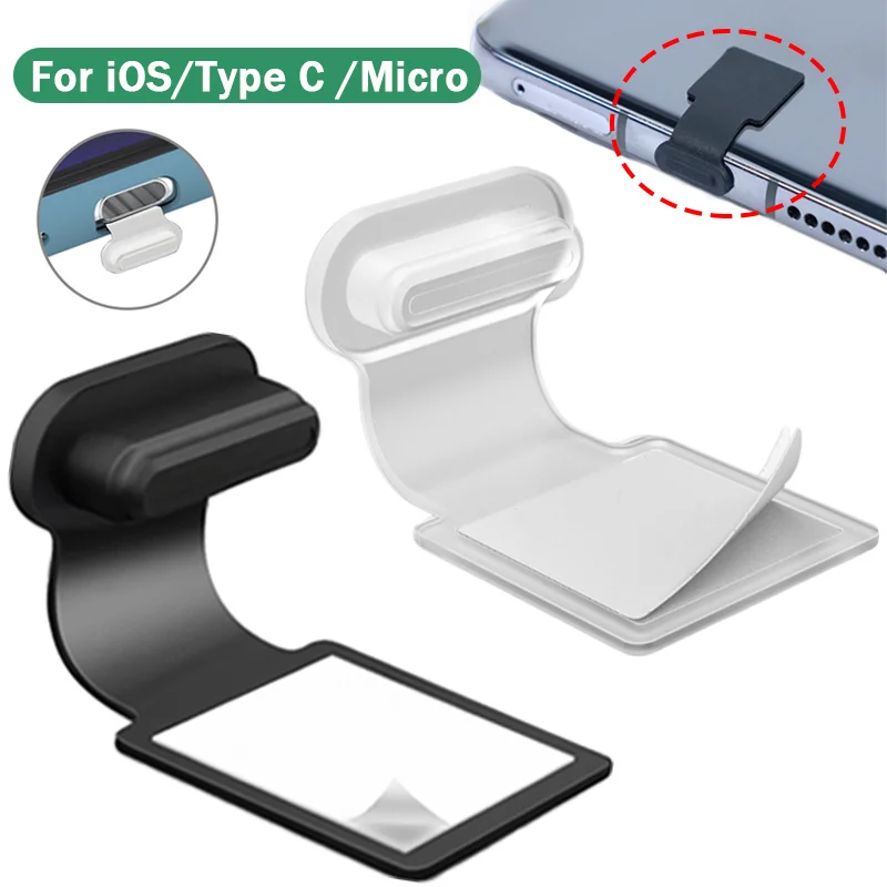 Prachový zástrčka proti lost telefónu pre typ iPhone Micro USB nabíjací port Soft Silikone Cover Prach odolné