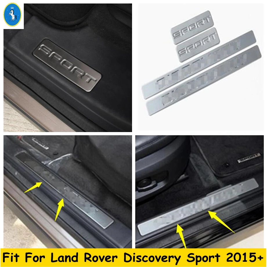 Prah bočného dverí Protect Pruh hodnoty Scuff Plate Uvítacie pedále Cover Tink pre Land Rover Discovery Sport 2015 - 2021 Príslušenstvo