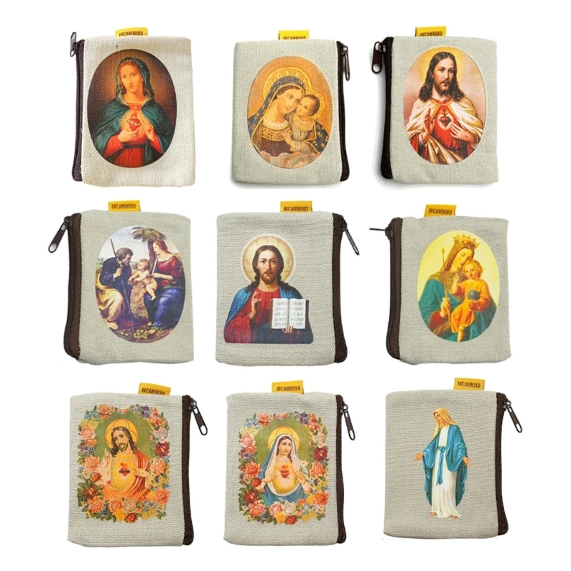 Praktické korálkové skladovacie taška ruženec ruženec tašku na zips šperky zips