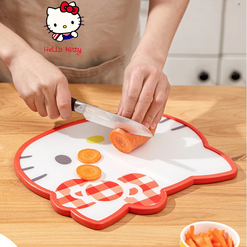 Praktické Sanrio Hello Kitty Cartoon Cutting Board Kuromi Melody v tvare zeleninové ovocie jedlá obojstranná non-šmykľavka rezanie