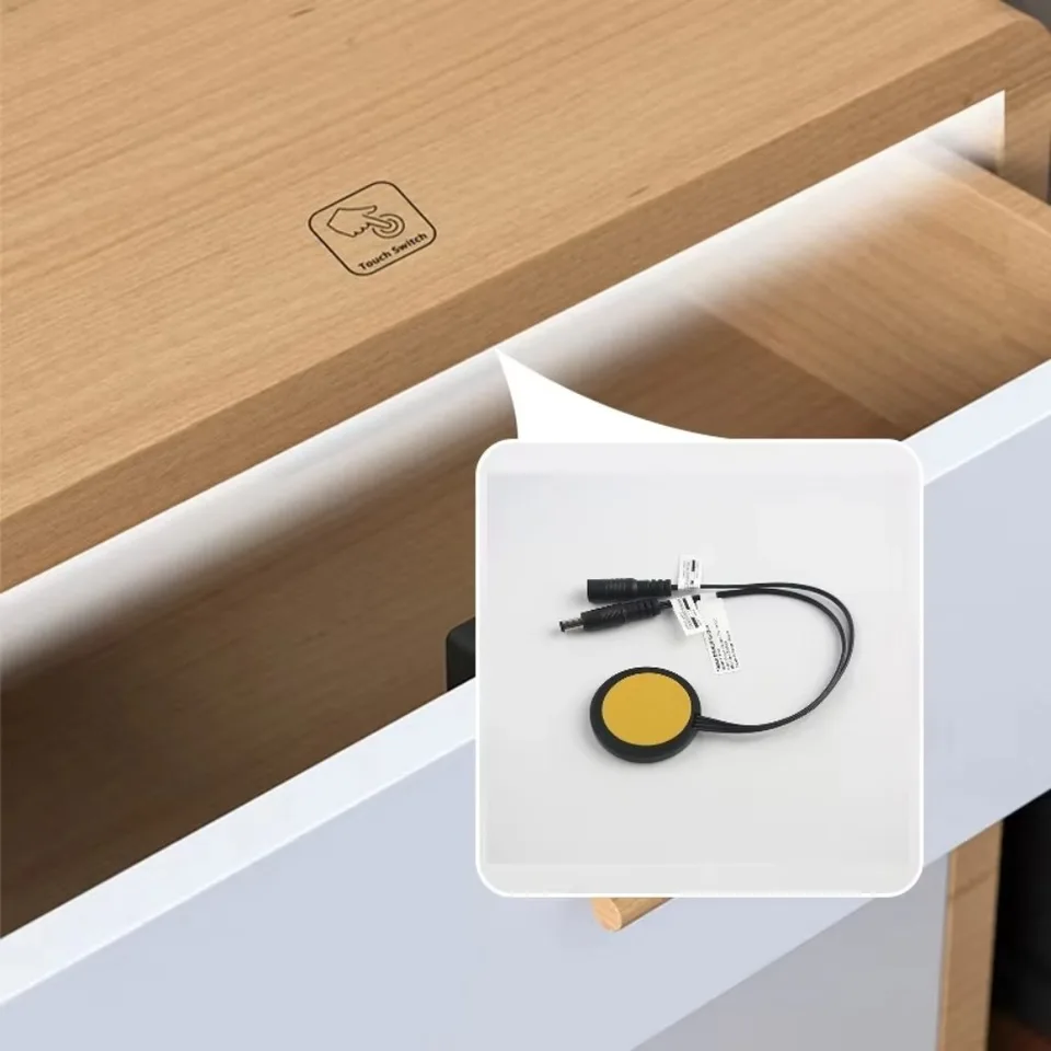 Praktický DC12V 24V Smart Sensor 5A 60W Penetrable Touch Switch Drevená doska LED prepínač LED pre LED svetlo skrinky