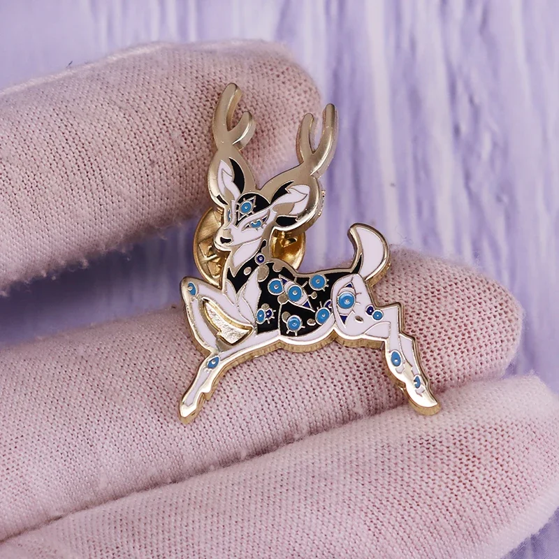 Pranding Deer s zlými očami smalt pin brošňa Novinka kovový odznak módne šperky doplnky