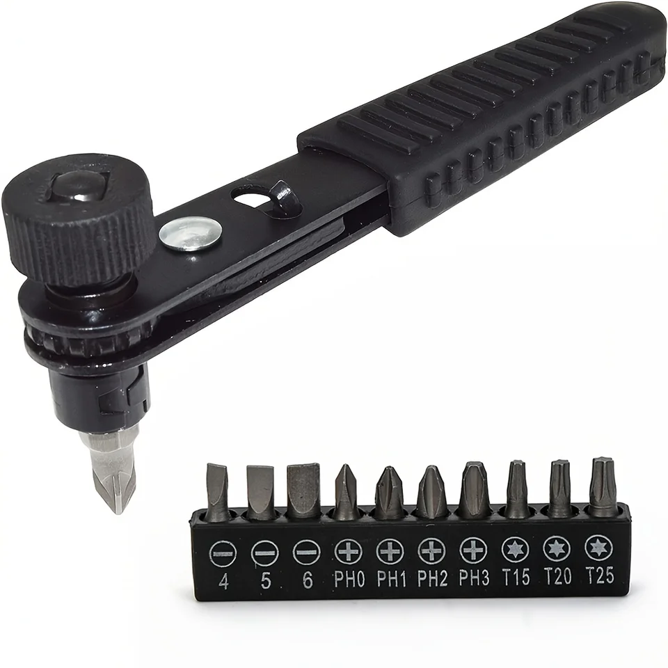 Pravý uhol zatvárania štvrtiny RATCHETING REVERIBLE SCRECTDRIVER SET S 18 BITS