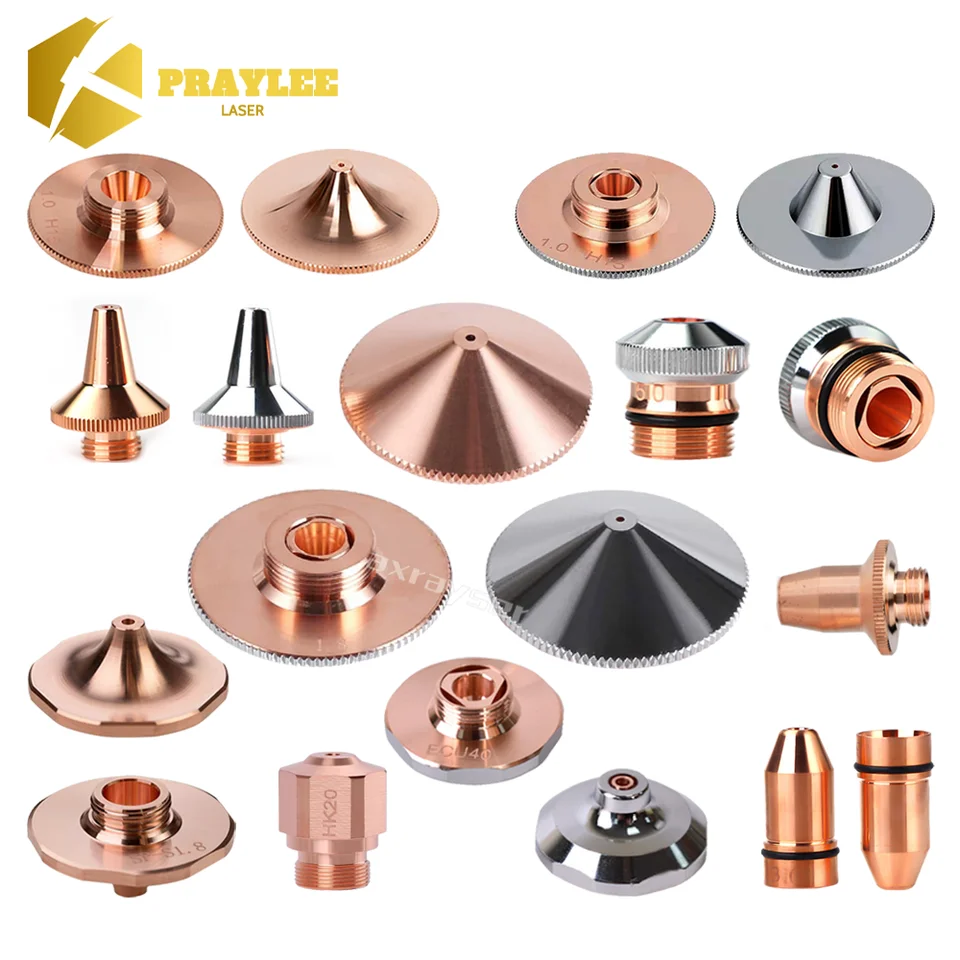 Praylee Všetky typy laserové dýzy jednotlivé/dvojité vrstvy Dia.28/d32mm pre Raytools Precitec WSX HSG Bodor Hans Hans Fiber Cutting stroj