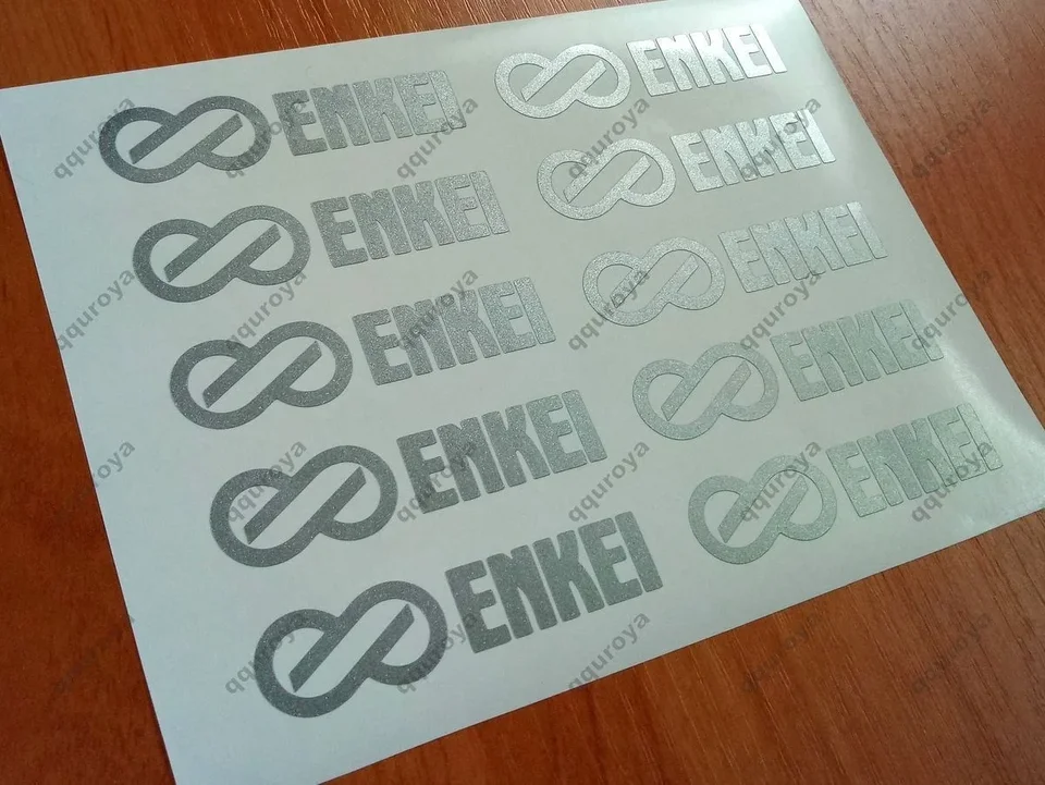 Pre 10x 76 mm Enkei zliatinový ráfk s nálepkou nálepky Evo Tarmac