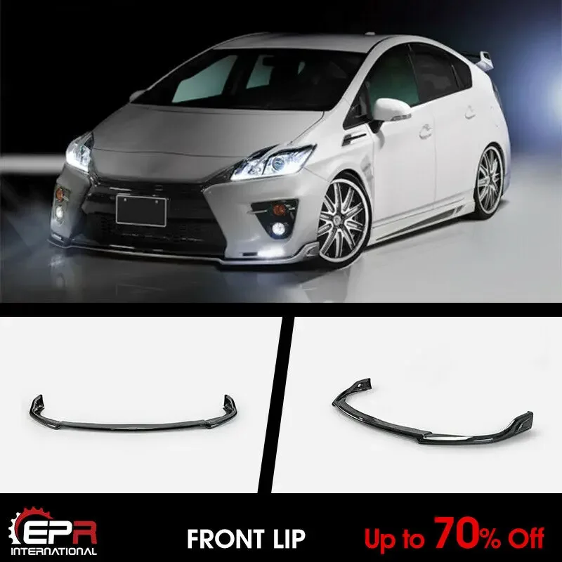 Pre 11'.12 ~ 15'.11 Toyota Prius Zvw30 G neskoro 30 Rwn typu uhlíkový lesklý nárazník na predné pery Spalter pod súpravou Spoiler Body Kit