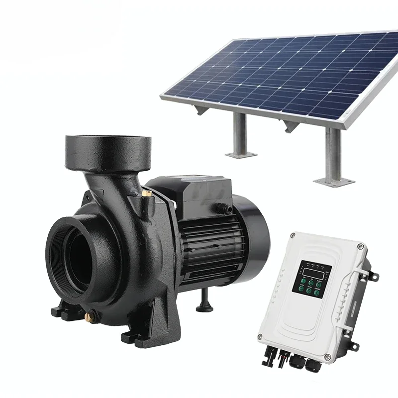 Pre 1500 W 2HP DC Solar Solar Solared Povrchové vodné čerpadlo na zavlažovanie 110V 55 m3 Solárne čerpadlo pre rieku s medeným drôtom BLDC