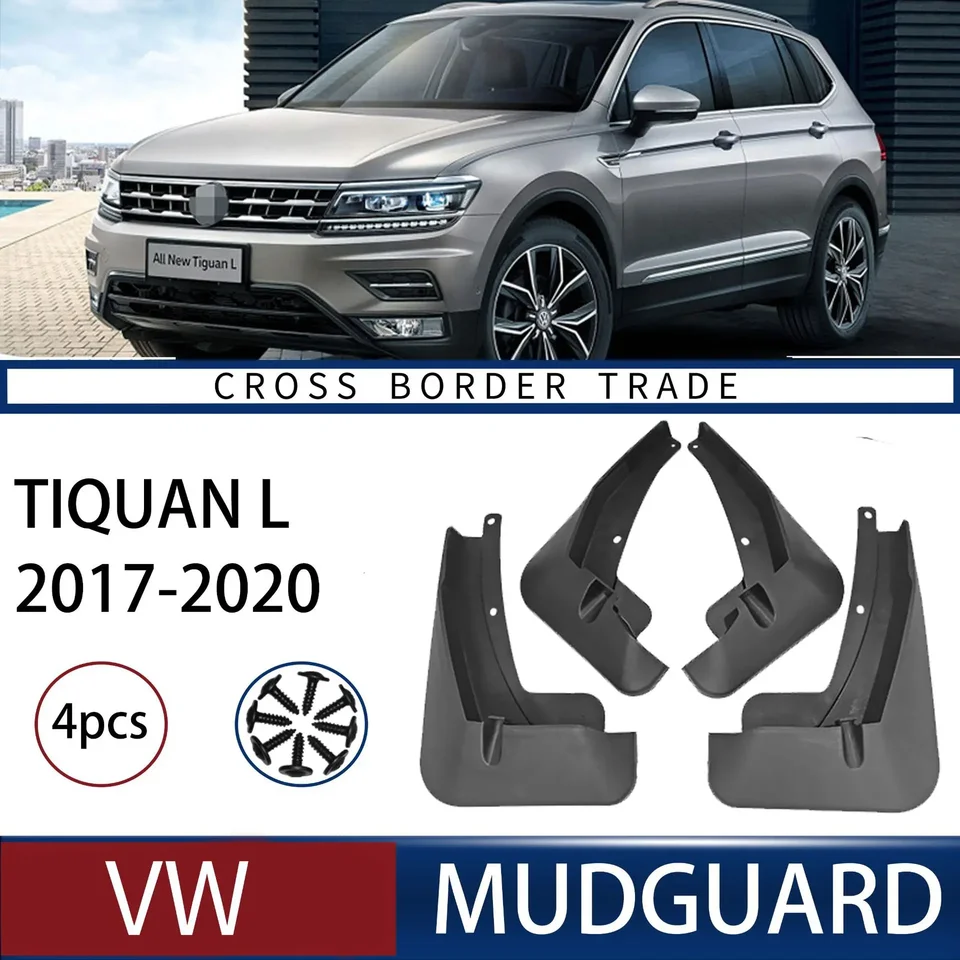 Pre 17-20 VW Tiguan L Automobilové formované klapky Splash Guards Mudguards predný zadný štýl predného zadného vozidla