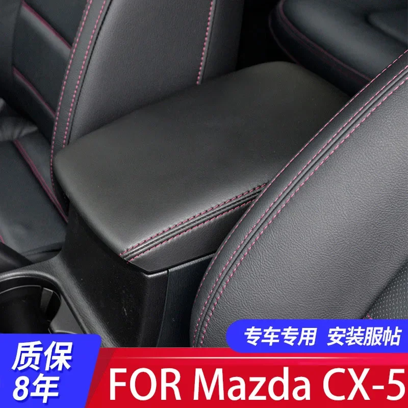Pre 17-22 Mazda CX-5 Central Lirl Lave Lirst Box Set Hand Box Ochranný kožený kryt automobilový interiér Modifikácia