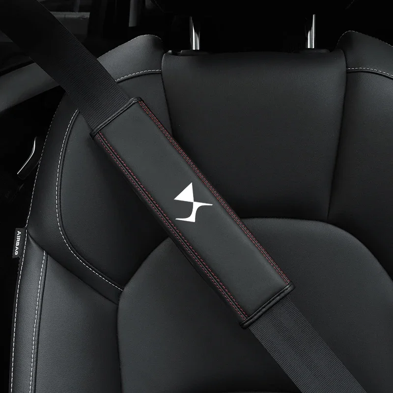 Pre 1pc CowHide Car Interiérový bezpečnostný pásový kryt pre automatické príslušenstvo DS DS3 DS4 DS4S DS5 5LS DS6 DS7 DS
