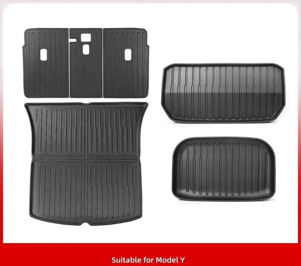 Pre 2021 - 2024 Tesla Model Y Zadný kufrový kmeň operadlo sedadlá vankúšik anti -kick mat car príslušenstvo TPE Trunk Protection Pad