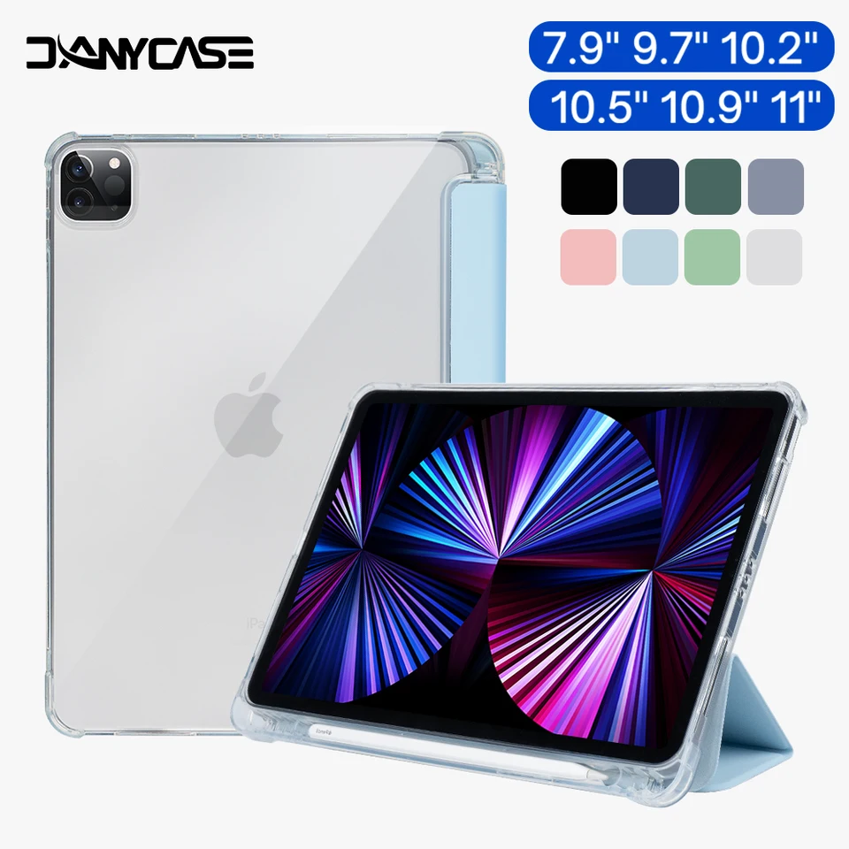 Pre 2021 iPad Case Pro 11 M1 2020 10,2 7/8/9.9 10. 10. Cover 2018 iPad 9,7 5/6. MINI 45 6 AIR4 5 10,9 s fondom Pen Tray Funda