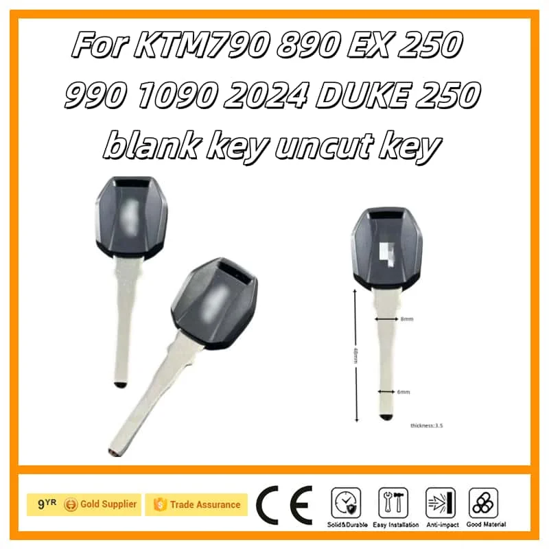Pre 2024 KTM790 890 Ex Duke 250 990 1090 Blank Key Motocykel Vymeňte nezostrihané klávesy
