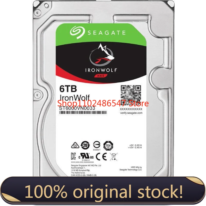 Pre 6TB HDD Ironwolf ST6000VN0033 HDD 3,5 palca pevný disk SATA3 7200RPM 6 GB/S NETICKÁ STRÁNKA PRIPOJENÝCH SKLADÍ